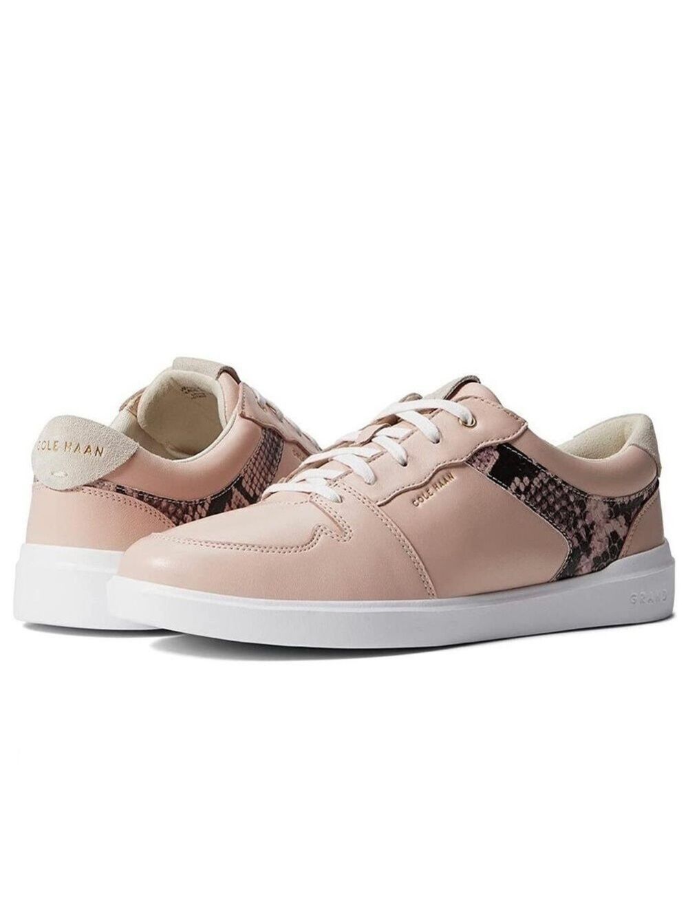 NIB Cole Haan Grand Crosscourt Modern Tennis Leather Sneaker, Peach Whip Nubuck